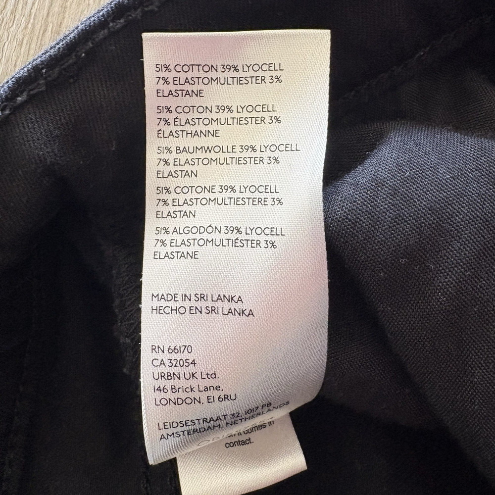 Anthropologie Pilcro Jeans Women 27 Black Crop Knightsbridge Slim Tuck High Rise - Picture 4 of 9